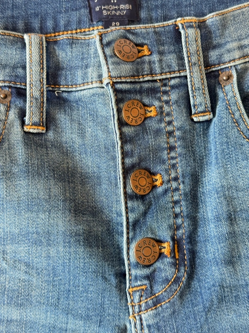 J. Crew Women's High-Rise Button-Fly Light Blue Jeans - Picture 2 of 7